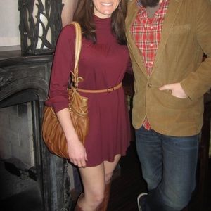 Three Dots Dress - Maroon, Size Small